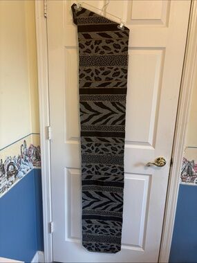 Black and Gray Animal Print table runner
